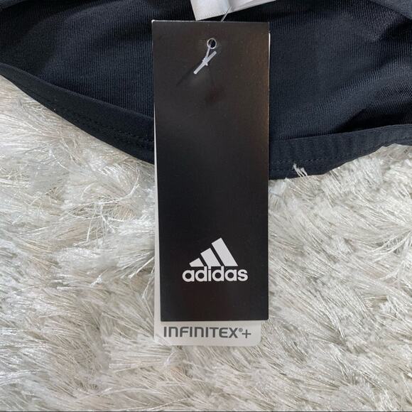 Adidas Black Red Infinitex 1 pc Swimsuit Sz 18 - Picture 6 of 7